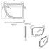 40mm Deluxe 1000x800mm Offset Quadrant Tray Shower & Waste - Right Hand