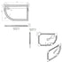 40mm Deluxe 1200x800mm Offset Quadrant Shower Tray & Waste - Left Hand