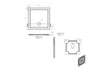 40mm Deluxe 700x700mm Square Shower Tray & Waste