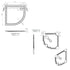 40mm Deluxe 900x900mm Quadrant Shower Tray & Waste