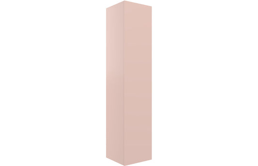 Valente 350mm Wall Hung 1 Door Tall Unit - Matt Antique Rose