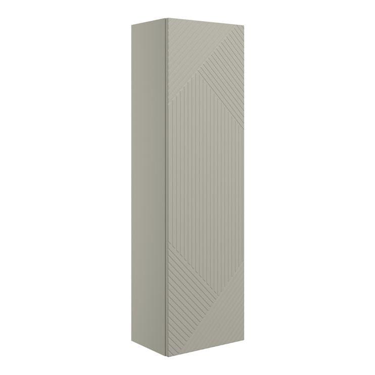 Skanda 350mm Tall Unit - Matt Oat with Gold Handle