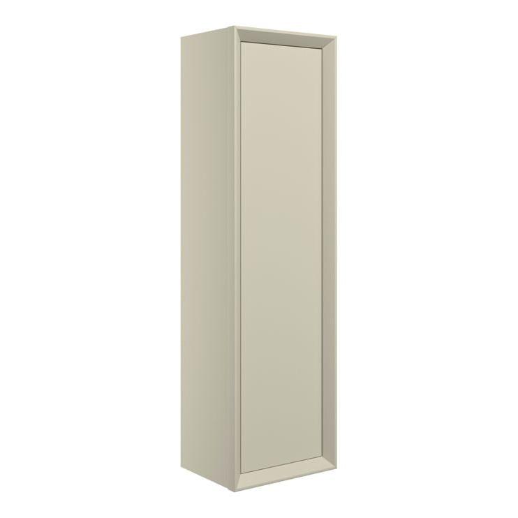 Paris 345mm Wall Hung 1 Door Tall Unit - Matt Cotton