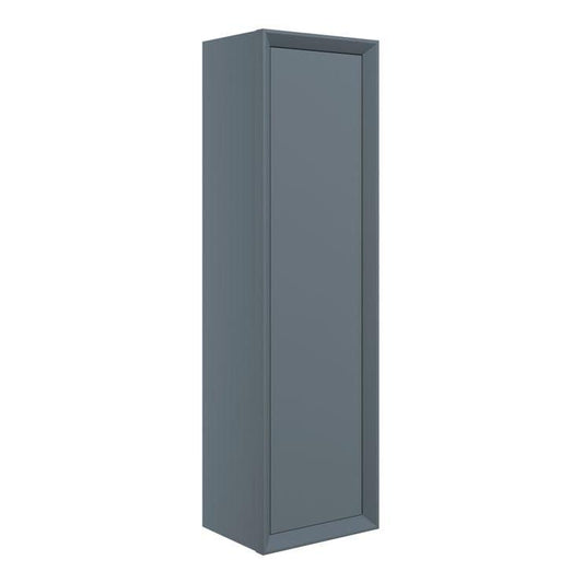 Paris 345mm Wall Hung 1 Door Tall Unit - Matt Storm Blue