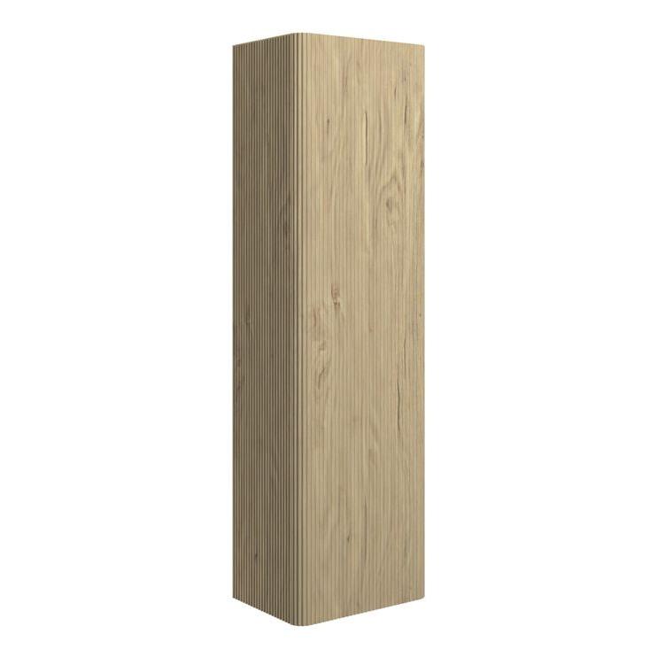 Alfa 350mm Wall Hung 1 Door Tall Unit - Textured Oak