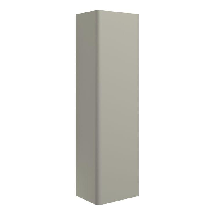 Calpe 350mm Wall Hung 1 Door Tall Unit - Matt Latte