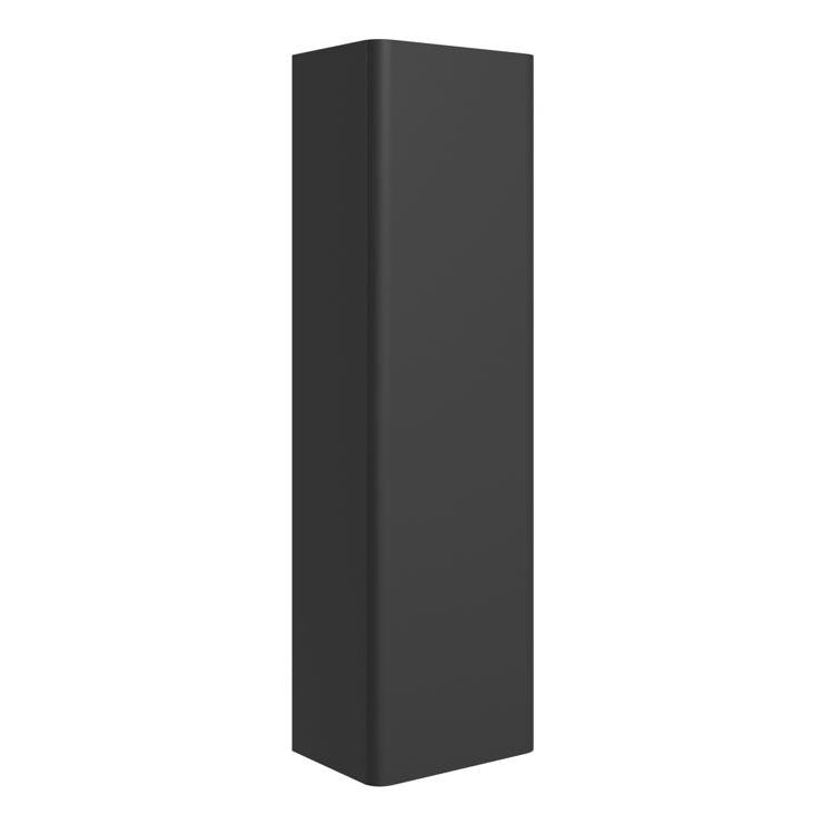 Calpe 350mm Wall Hung 1 Door Tall Unit - Matt Black