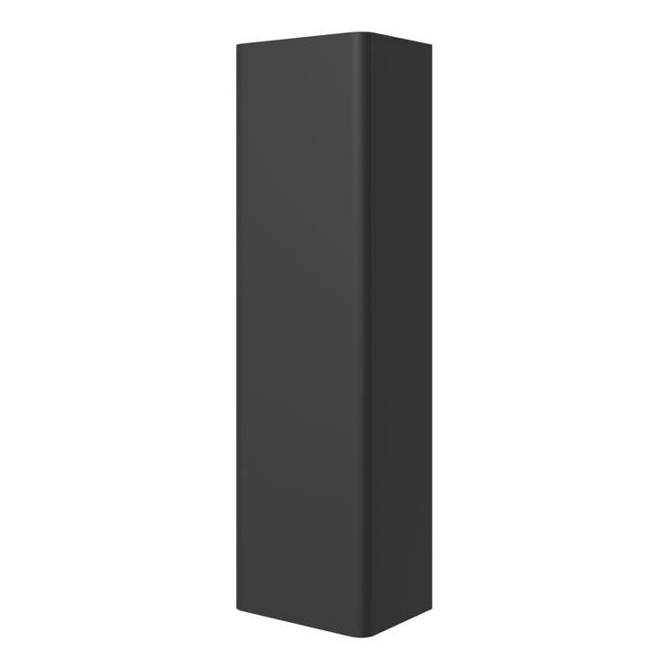 Calpe 350mm Wall Hung 1 Door Tall Unit - Matt Black