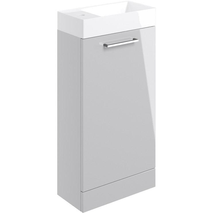 Vito Cloakroom Suite Grey Gloss