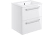 Sleek Bath Suite 1700mm with 500mm White Wall Hung Basin Unit And Toilet