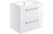 Lucio Bath Suite 1700mm with White Gloss 600mm Wall Hung Basin Unit And Toilet