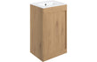 aida 500mm floor standing vanity unit seville oak chrome handle, Alessio, Sink Vanity Unit, Basin Unit, 4