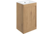 aida 500mm floor standing vanity unit seville oak black handle, Alessio, Sink Vanity Unit, Basin Unit, 4
