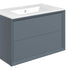 paris 815mm wall hung 2 drawer basin unit basin matt storm blue, Alessio, Wall Hung Vanity Unit, 6