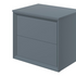 paris 600mm wall hung 2 drawer basin unit worktop matt storm blue, Alessio, Wall Hung Vanity Unit, 6