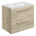 vito 610mm wall hung 2 drawer basin unit basin oak, Alessio, Wall Hung Vanity Unit, 1