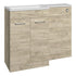 valeria 1100mm combination toilet basin unit lh oak chrome handles, Alessio, Bathroom Cabinet, 2