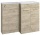 valeria 1100mm combination toilet basin unit rh oak chrome handles, Alessio, Bathroom Cabinet, 3