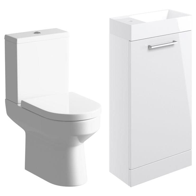 Vito Cloakroom Suite White Gloss