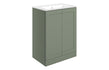 london 615mm floor standing basin unit basin matt reed green with gold handles 1, Alessio, Sink Vanity Unit, Basin Unit, 3