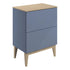 skanda 610mm floor standing basin unit maple oak effect worktop matt smoke blue with gold handles, Alessio, Sink Vanity Unit, Basin Unit, 2