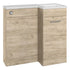 Valeria 900mm Combination Bathroom Suite Unit + Round Toilet - Oak