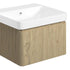kuba 500mm wall hung basin unit basin textured oak, Alessio, Wall Hung Vanity Unit, 7