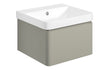 Wall-mounted sink unit with a white basin 