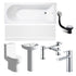 Elisa Sleek Bathroom Suite Chrome Finishes