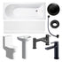 Elisa Sleek Bathroom Suite Black Finishes