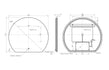 Luna 800x700mm Round Back-Lit LED Mirror
