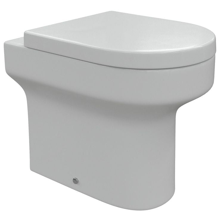 Valeria 900mm Combination Bathroom Suite Unit + Round Toilet - Grey Gloss