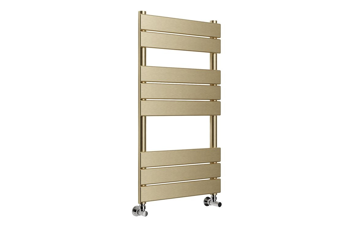 Mode Flat Panel Towel Radiator 500x840mm - Brushed Brass