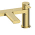 valente bath filler mixer tap brushed brass, Alessio, Gold Bath Taps, Taps, 3