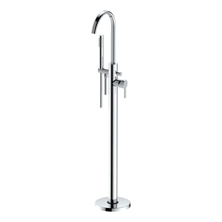 Valente Chrome Freestanding Bath Shower Mixer Kit