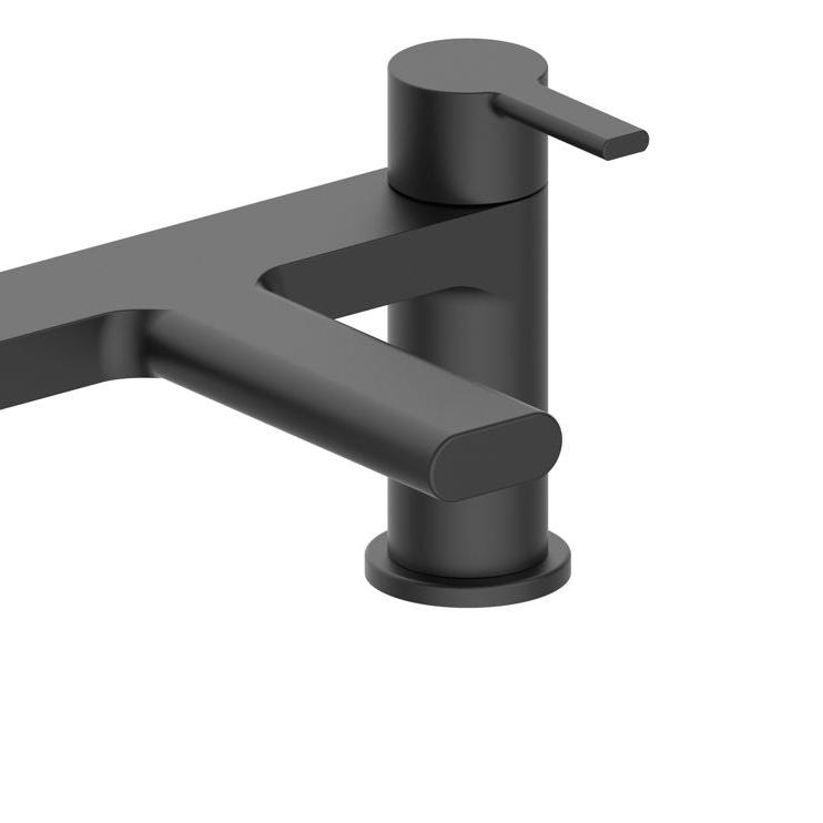 Valente Bath Filler Mixer Tap - Matt Black