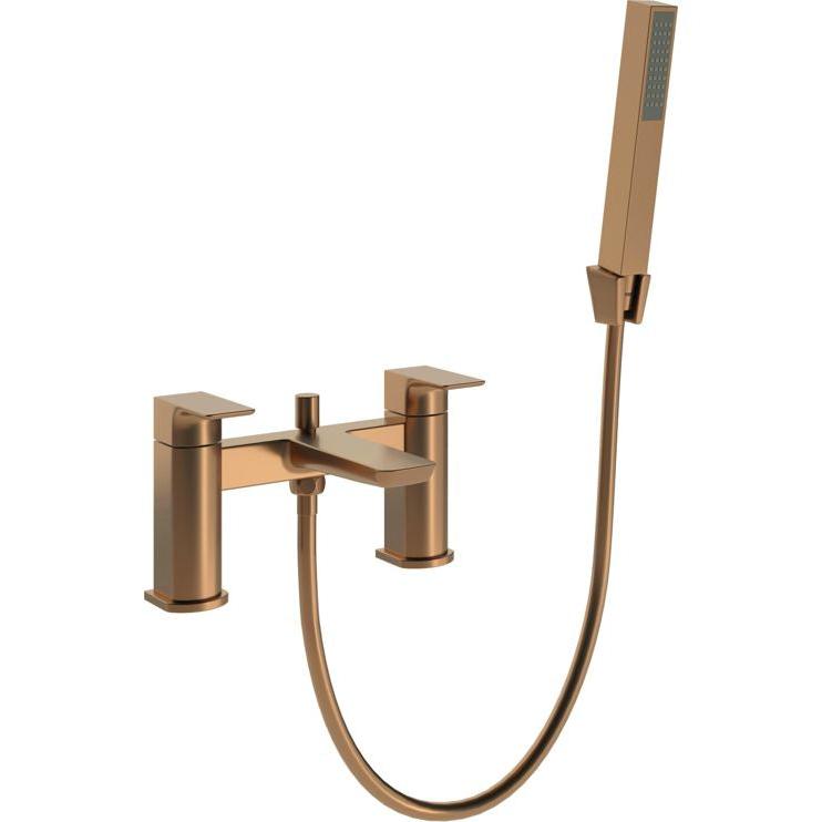 Antonio Brushed Bronze Bath Filler Tap with Shower Mixer