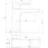 antonio brushed bronze mono basin mixer tap waste, Alessio, Brushed Bronze Basin Taps, Taps, 6