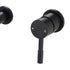 Black bathroom wall tap and handle set 