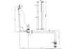 Exposed Bath Plug And Chain Waste With Pipe Shrouds