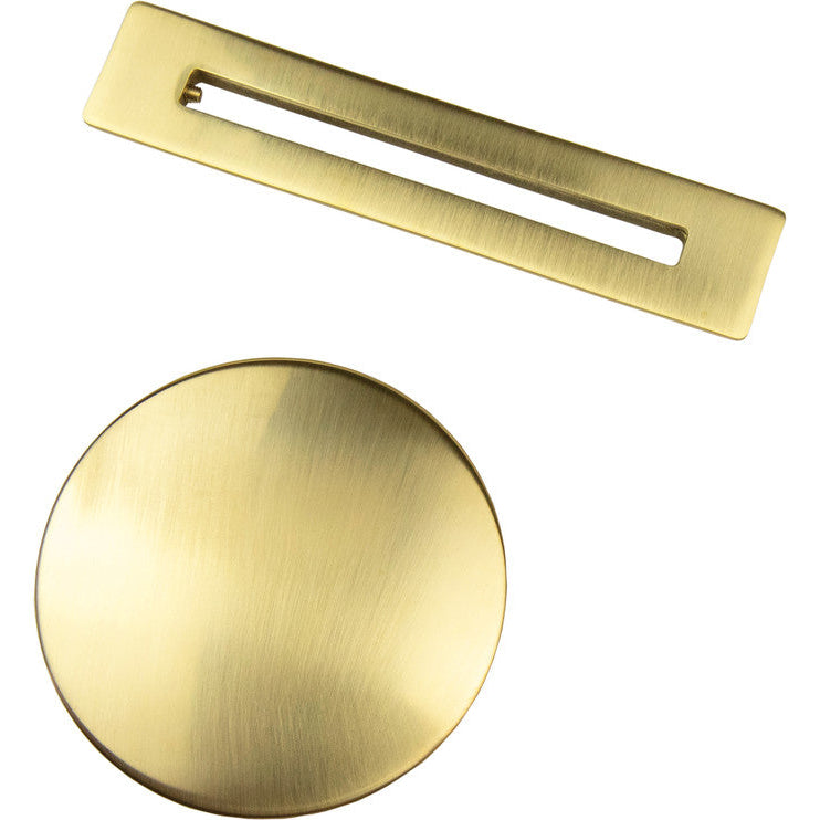 Jadore Floor Standing Bath Overflow & Waste Cover - Brushed Brass