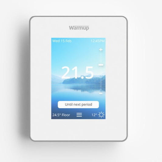 Warmup 6iE Smart Wi-Fi Thermostat - Bright Porcelain