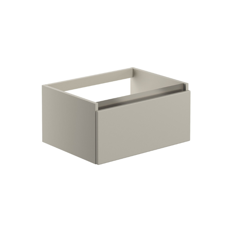 dante 600mm 1 drawer wall hung basin unit with top latte, Alessio, Wall Hung Vanity Unit, 3