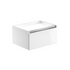 dante 600mm 1 drawer wall hung basin unit with top white gloss, Alessio, Wall Hung Vanity Unit, 4