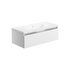 dante 815mm 1 drawer wall hung basin unit inc basin white gloss, Alessio, Wall Hung Vanity Unit, 3