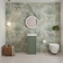 Deco Satin Green 400mm Floor Standing Cabinet & Basin