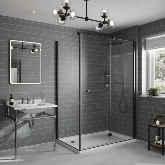 Multipanel Dust Grey Metro Tile Effect Shower Panel