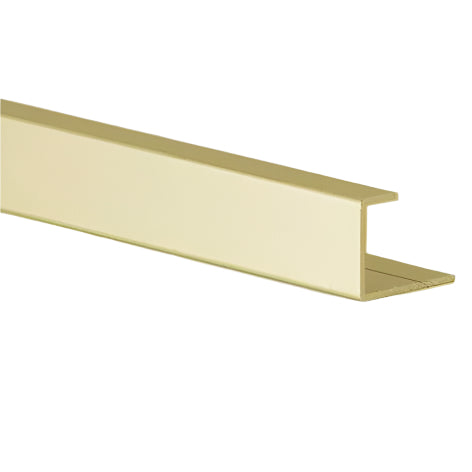 End Cap Brushed Brass 2450mm Length Aluminium Profile