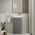 scudo esme cloakroom unit dust grey with basin handle, SCUDO, Sink Vanity Unit, Basin Unit, 2