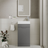 scudo esme cloakroom unit dust grey with basin handle, SCUDO, Sink Vanity Unit, Basin Unit, 3